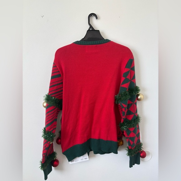 Spencer’s Festive AF Light-Up Christmas Sweater – Red/Green – Multiple Sizes - Picture 4 of 4